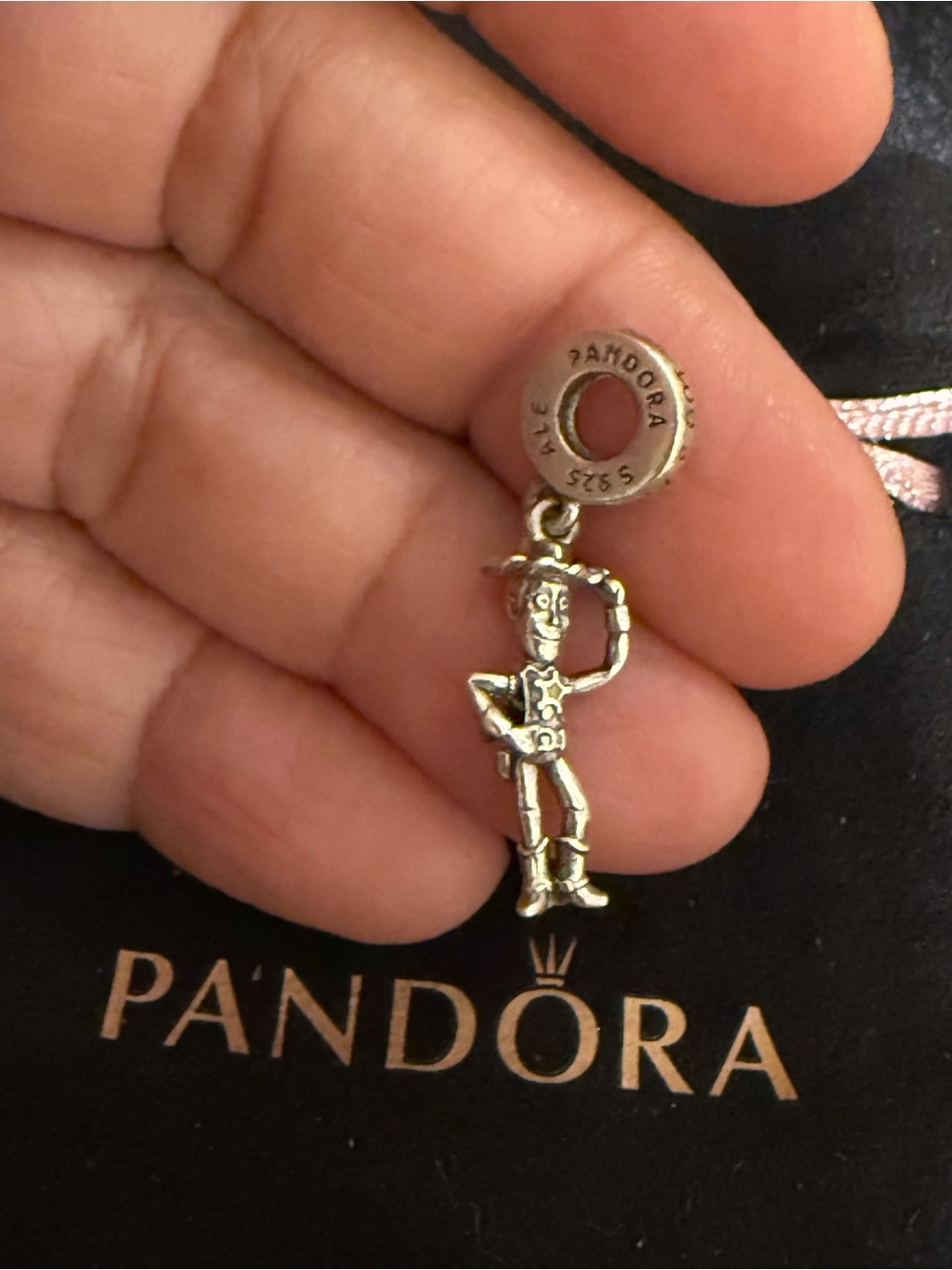 Pandora Silver Cowboy Dangle Charm - Silver